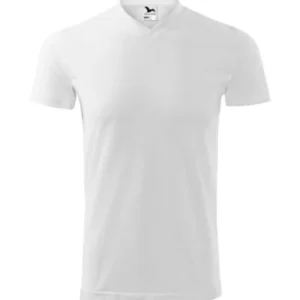 Tricou unisex HEAVY V-NECK 111 - alb