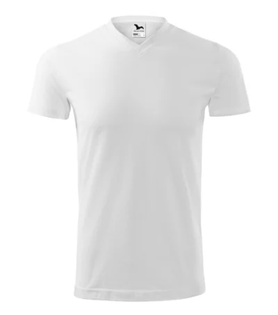 Tricou unisex HEAVY V-NECK 111 - alb