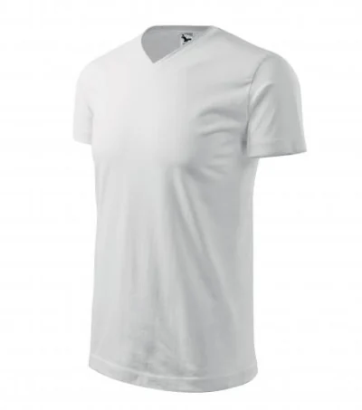 Tricou unisex HEAVY V-NECK 111 - alb