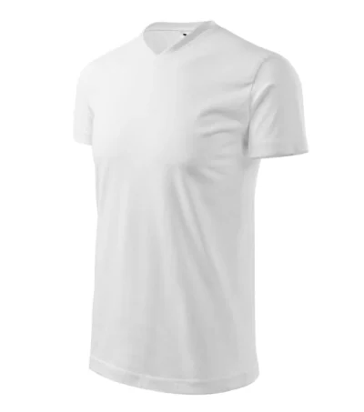 Tricou unisex HEAVY V-NECK 111 - alb
