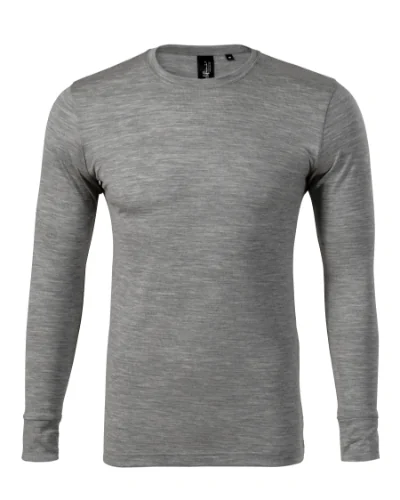 Tricou pentru bărbaţi MERINO RISE LS 159 - gri închis
