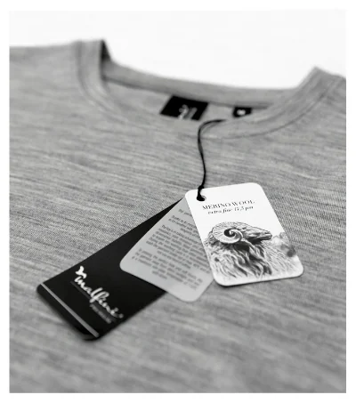 Tricou pentru bărbaţi MERINO RISE LS 159 - gri închis