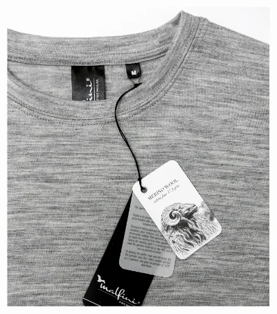Tricou pentru bărbaţi MERINO RISE LS 159 - gri închis