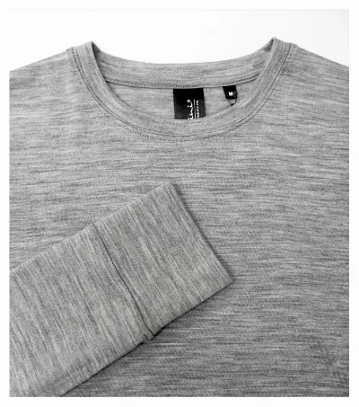 Tricou pentru bărbaţi MERINO RISE LS 159 - gri închis