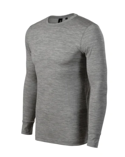 Tricou pentru bărbaţi MERINO RISE LS 159 - gri închis