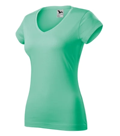 Tricou pentru damă FIT V-NECK 162 - verde mentă