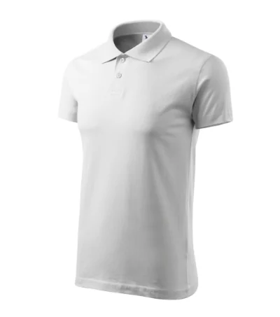 Tricou polo pentru bărbaţi SINGLE J. 202 - alb