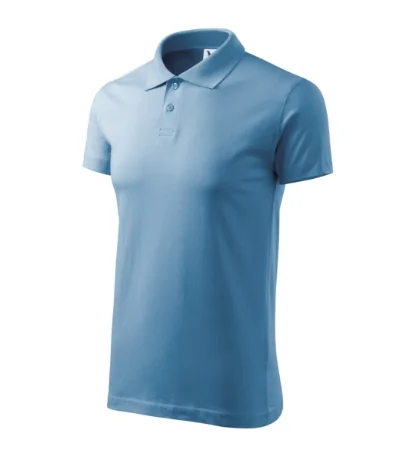 Tricou polo pentru bărbaţi SINGLE J. 202 - albastru azuriu