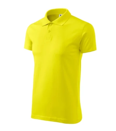 Tricou polo pentru bărbaţi SINGLE J. 202 - lămâie