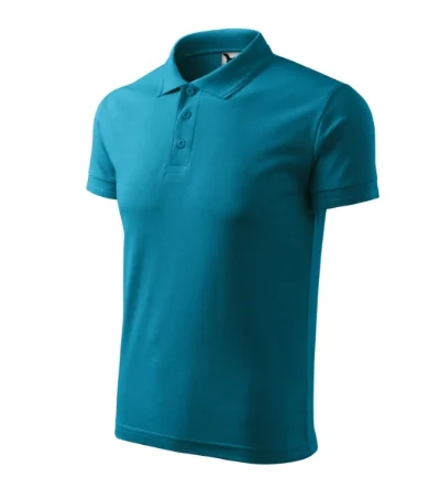 Tricou polo pentru bărbaţi PIQUE POLO 203 - turcoaz închis