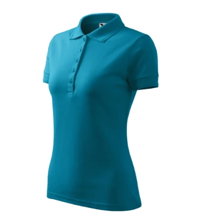 Tricou polo pentru damă PIQUE POLO 210 - turcoaz închis