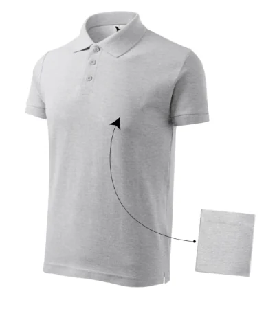 Tricou polo pentru bărbaţi COTTON 212 - gri deschis