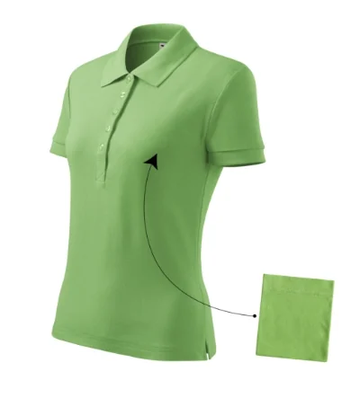 Tricou polo pentru damă COTTON 213 - verde iarbă