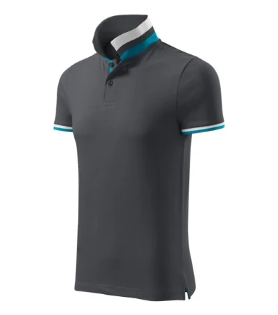 Tricou polo pentru bărbaţi COLLAR UP 256 - antracit deschis
