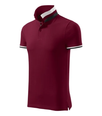 Tricou polo pentru bărbaţi COLLAR UP 256 - garnet