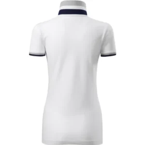 Tricou polo pentru damă COLLAR UP 257 - alb