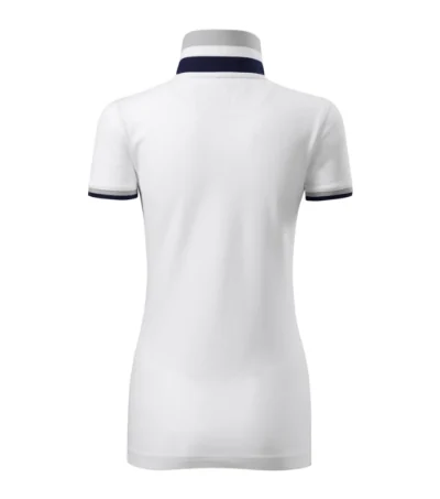 Tricou polo pentru damă COLLAR UP 257 - alb