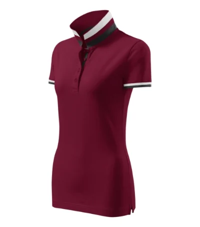 Tricou polo pentru damă COLLAR UP 257 - garnet