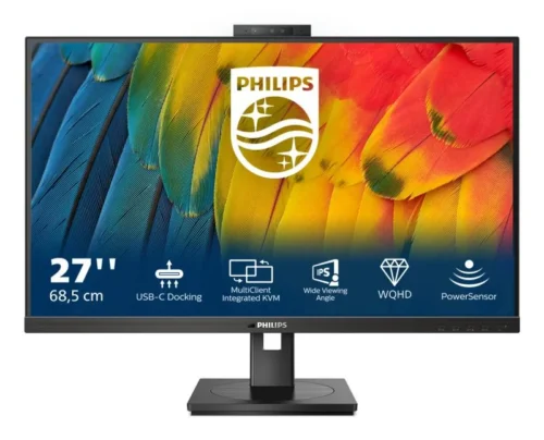 Monitor Commercial Philips 27B1U5601H/00, 27", 2560 x 1440 pixeli, Black, 3 ani Garantie