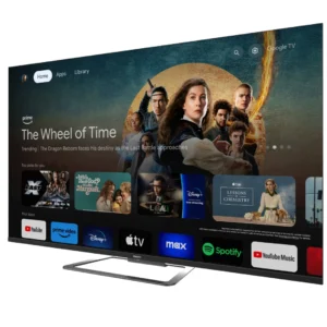 43HQ8590U_D_02 QLED TV HORIZON 4K-GTV 43HQ8590U/D, 43" QLED, 4K Ultra HD (2160p), Dolby Vision HDR / HDR10 / HLG, Digital TV-Tuner DVB- S2/T2/C, CME 800Hz, Googlecast + Google Assistant + BT, Contrast 3000:1, 350 cd/m2,1x LAN (RJ45), 1x CI+, 4x HDMI (v2.0), 2x USB v(2.0), 1x USB (v3.0),1x AV IN(Mini), 1x AUX, 1x