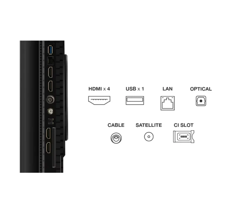 Televizor TCL QLED 55P8K, 139 cm, Smart Google TV, 4K Ultra HD, Clasa F, 144Hz, Onkyo