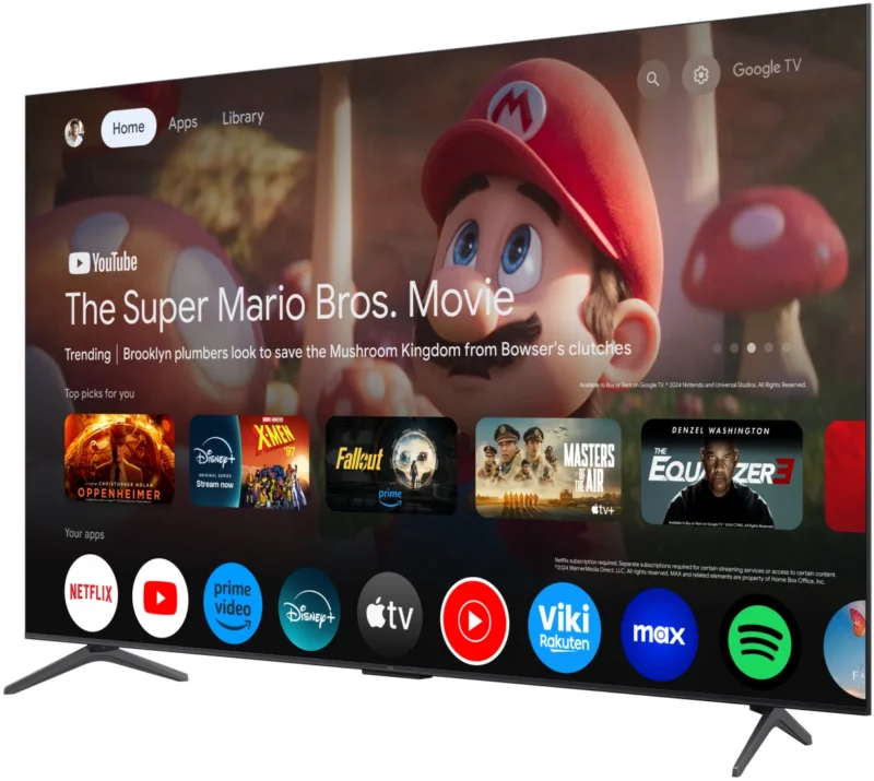 Televizor TCL QD-MiniLED 65C61K, 164 cm, Smart Google TV, 4K Ultra HD, 144Hz, Onkyo