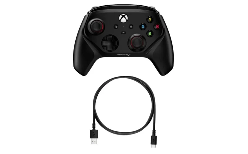 HyperX Clutch - Wireless Gaming Controller - PC / XOBX Controller, Mobile Clip, 2.4GHz Wireless Adapter, USB-C to USB-A Cable