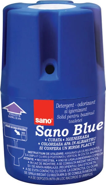 Odorizant pentru bazinul toaletei Sano Blue 150g