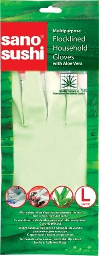 Manusi menaj din cauciuc cu aloe vera Sano Sushi - L