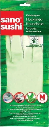 Manusi menaj din cauciuc cu aloe vera Sano Sushi - M