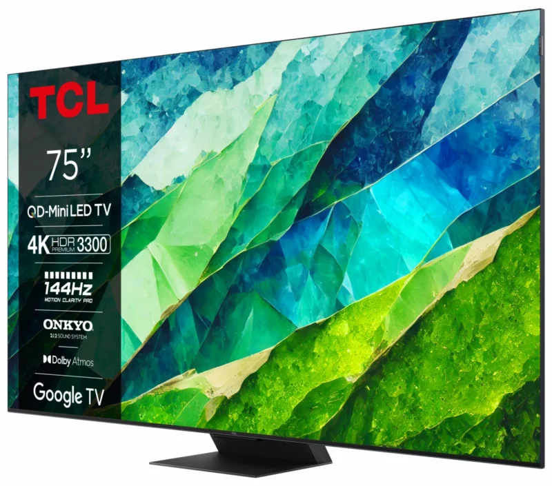 Televizor TCL MiniLed 75C855, 189 cm (75"), Smart TV, 4K, 100Hz, Negru