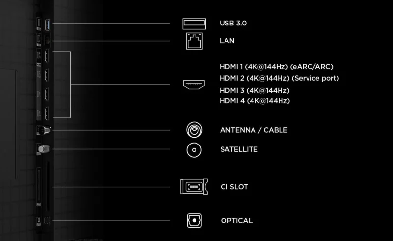 Televizor TCL SQD-MiniLed 75C8L, 189 cm, Smart Google TV, 4K Ultra HD, 144Hz, Bang & Olufsen, Clasa D (Model 2026)