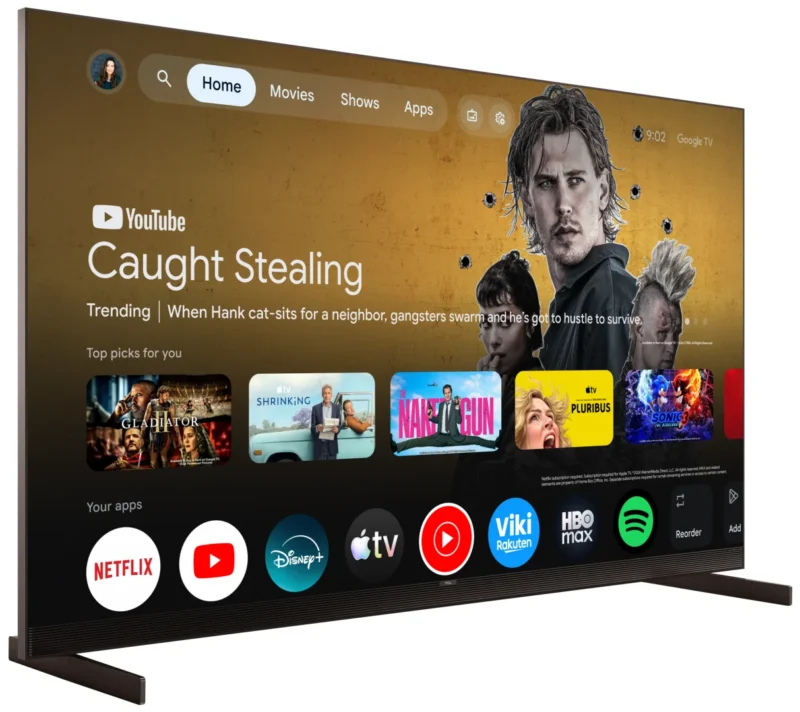 Televizor TCL SQD-MiniLed 75X11L, 189 cm, Smart Google TV, 4K Ultra HD, 144Hz, Bang & Olufsen, Clasa G (Model 2026)