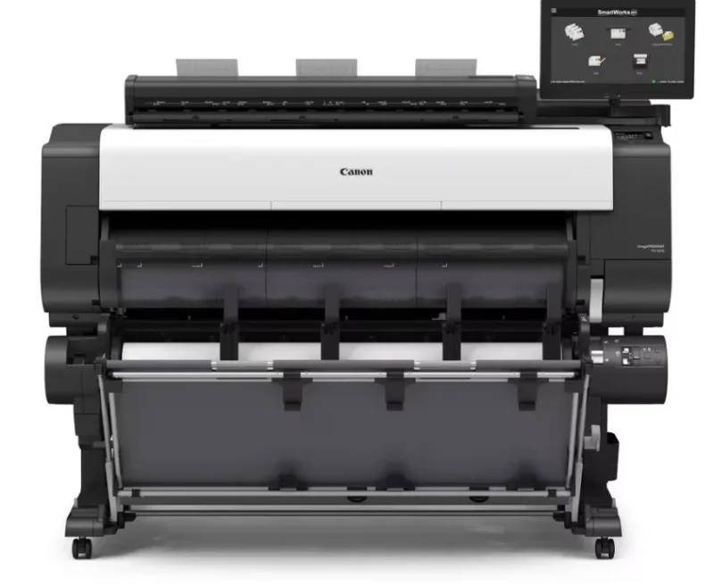 Plotter Canon TX-4310 Format A0, 44", Poate fi adaugat scanner Z36, 5 culori MBK/BK/C/M/Y, Rezolutie imprimare: 2.400 x 1.200 dpi, Densitate duza: 1.200 dpi x 2 linii, Limbaje imprimare: , HP-GL/2, HP RTL, PDF (ver. 1.7), JPEG (ver. JFIF 1.02), CALS G4 (trimitere numai prin FTP) Interfata: USB