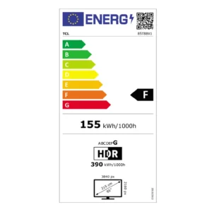 Televizor TCL QLED 85T8B, 214 cm, Smart Google TV, 4K Ultra HD, 100Hz, Clasa F (Model 2024)