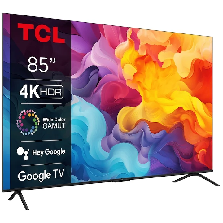 Televizor TCL LED 85V6B, 214 cm, Smart Google TV, 4K Ultra HD, Clasa F