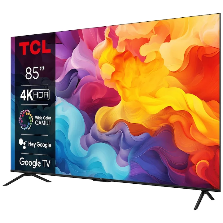 Televizor TCL LED 85V6B, 214 cm, Smart Google TV, 4K Ultra HD, Clasa F