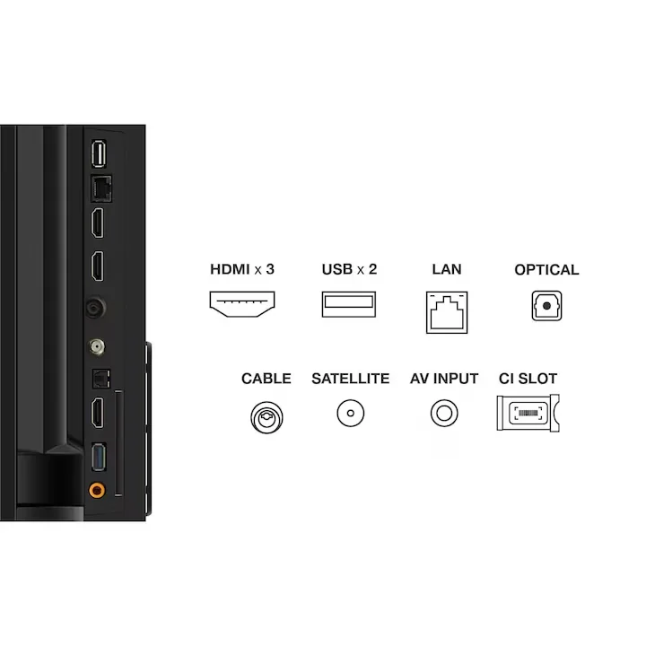 Televizor TCL LED 85V6B, 214 cm, Smart Google TV, 4K Ultra HD, Clasa F
