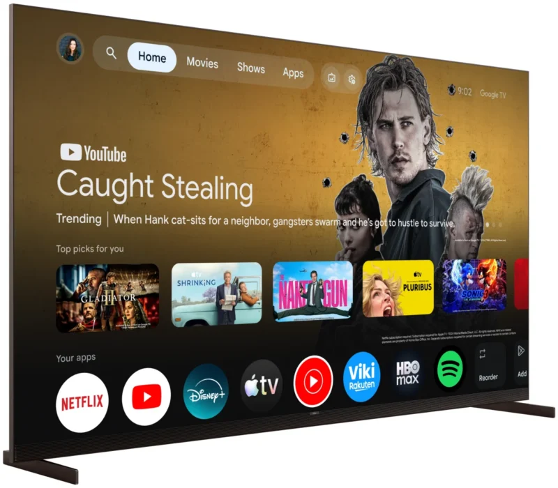 Televizor TCL SQD-MiniLed 85X11L, 214 cm, Smart Google TV, 4K Ultra HD, 144Hz, Bang & Olufsen, Clasa F (Model 2026)
