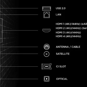 Televizor TCL SQD-MiniLed 98X11L, 248 cm, Smart Google TV, 4K Ultra HD, 144Hz, Bang & Olufsen, Clasa F (Model 2026)
