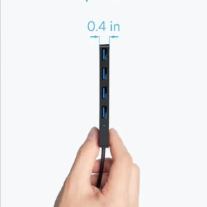 Hub USB Anker A7516016, USB-A, 4 porturi, Negru