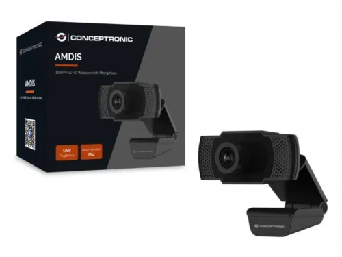 Camera Web Conceptronic AMDIS, 2MP, rezolutie video Full HD, USB 2.0, Negru