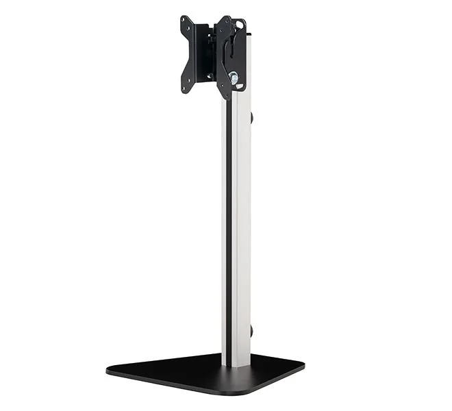 BT7361_B_01 Stand birou B-Tech, pentru display-uri cu diagonala pana la 32", suporta pana la 10kg, cu inclinatie +17°/-10°, VESA min. 75x75, VESA max. 100x100, cable management integrat, negru/argintiu