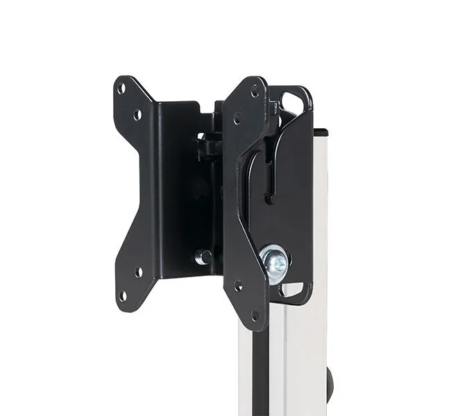 BT7361_B_02 Stand birou B-Tech, pentru display-uri cu diagonala pana la 32", suporta pana la 10kg, cu inclinatie +17°/-10°, VESA min. 75x75, VESA max. 100x100, cable management integrat, negru/argintiu