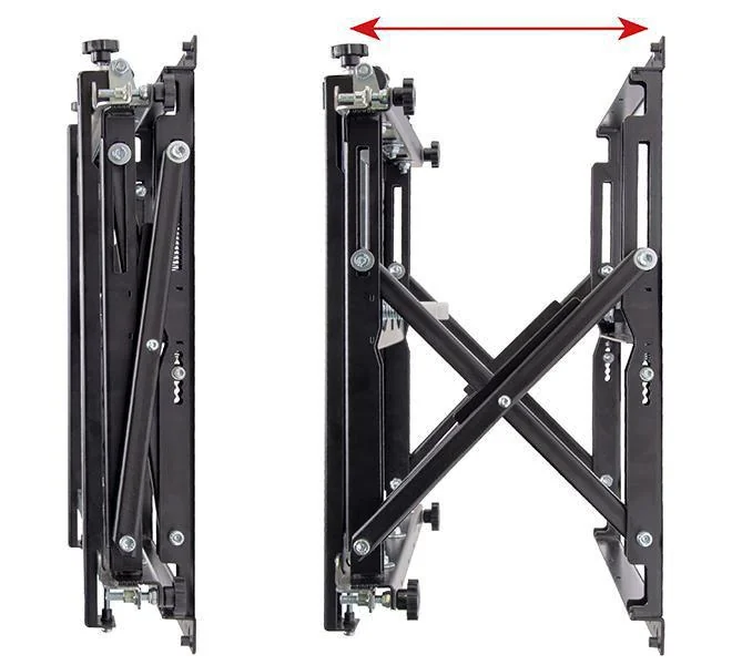 BT8310XL_B_02 Suport perete cu pop-out B-Tech pentru ecrane cu diagonale intre 42"-120", greutate maxima suportata 125kg, VESA min. 200x100, VESA max. 400x400, distanta maxima de la perete 29.3 cm, sistem Push to open/push to close, se poate monta atat pe perete cat si pe bara, negru