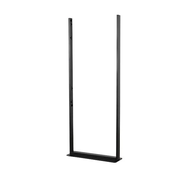 Suport podea double sided B-Tech compatibil cu seria OM55N-D Samsung (Signage Display), suporta pana la la 50kg, montare tip portret, desing subtire potrivit pentru instalarea in interior, cable management integrat, negru