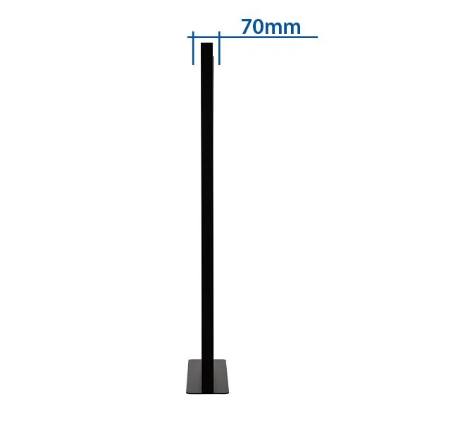 Suport podea double sided B-Tech compatibil cu seria OM55N-D Samsung (Signage Display), suporta pana la la 50kg, montare tip portret, desing subtire potrivit pentru instalarea in interior, cable management integrat, negru
