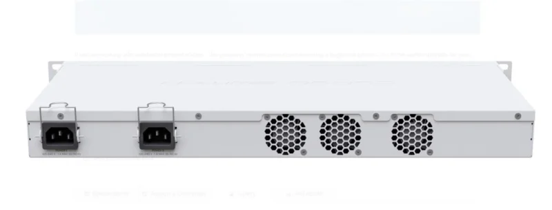 MIKROTIK, 24 Port QSFP+ 2 SFP L3 Managed Switch, CRS326-24S+2Q+RM, Procesor:650 MHz, 64 mb RAM, 16 mb Flash, Dimensiuni: 443 x 200 x 44 mm, interfata: 24 x 10Gpbs SFP+, 2 x 40Gpbs QSFP+, 1 x 10/100, 1 x USB, IP20, consum maxim 69w, 3 ventilatoare.