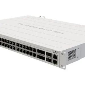 CRS354-48G-4S+2Q+RM_01 Switch Mikrotik 48 porturi gigabit, 4 sloturi 10G SFP+10G si 2 sloturi 40G QSFP+ CRS354-48G-4S+2Q+RM, Interfata: 48 x 10/100/1000, 4 x 10G SFP+, 2 x 40G QSFP+, Dimensiuni: 297 x 443 x 44 mm, Sistem de operare: RouterOS (License level 5) or SwitchOS, Consum maxim: 60w.