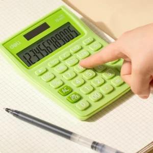 CALCULATOR BIROU 12DIG ALB-VERDE 1238 DELI